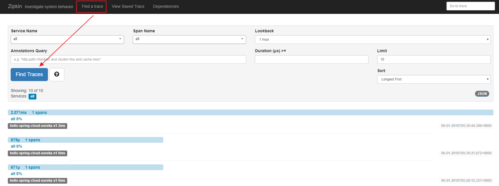 Spring Cloud Zipkin服務(wù)端追蹤服務(wù)