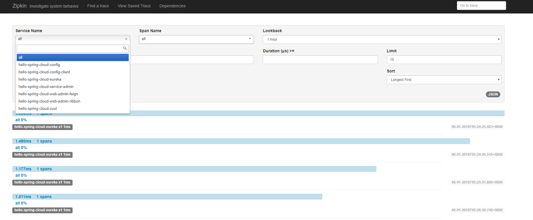 Spring Cloud Zipkin服務(wù)端追蹤服務(wù)