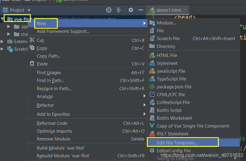 IDEA 工程里 new不出來Vue文件的圖文解決方案