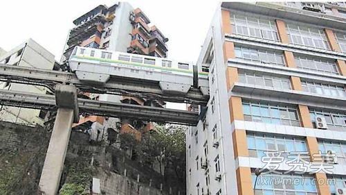 抖音重慶穿樓輕軌在哪里 重慶穿樓輕軌是幾號線