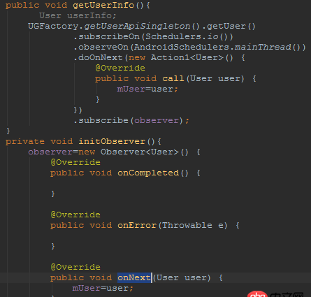 android - RxJava 在onNext(User user) 可以把user賦值給外部成員變量mUser嗎？
