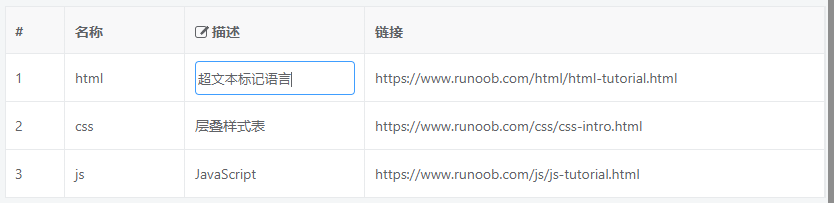 vue 中使用 vxe-table 制作可編輯表格的使用過程