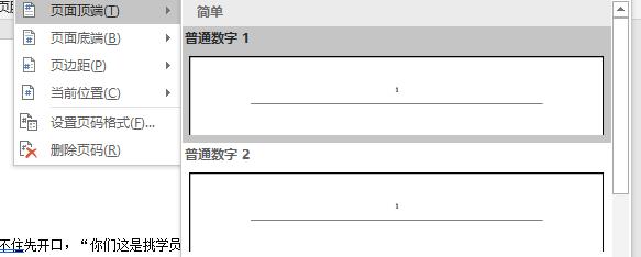 word頁碼設置教程