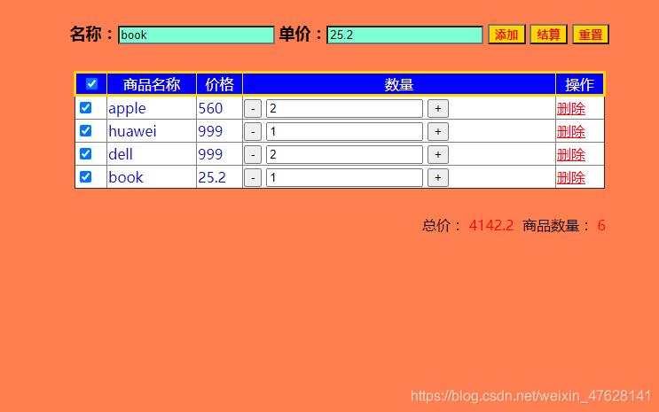 js實(shí)現(xiàn)簡(jiǎn)單購(gòu)物車(chē)模塊