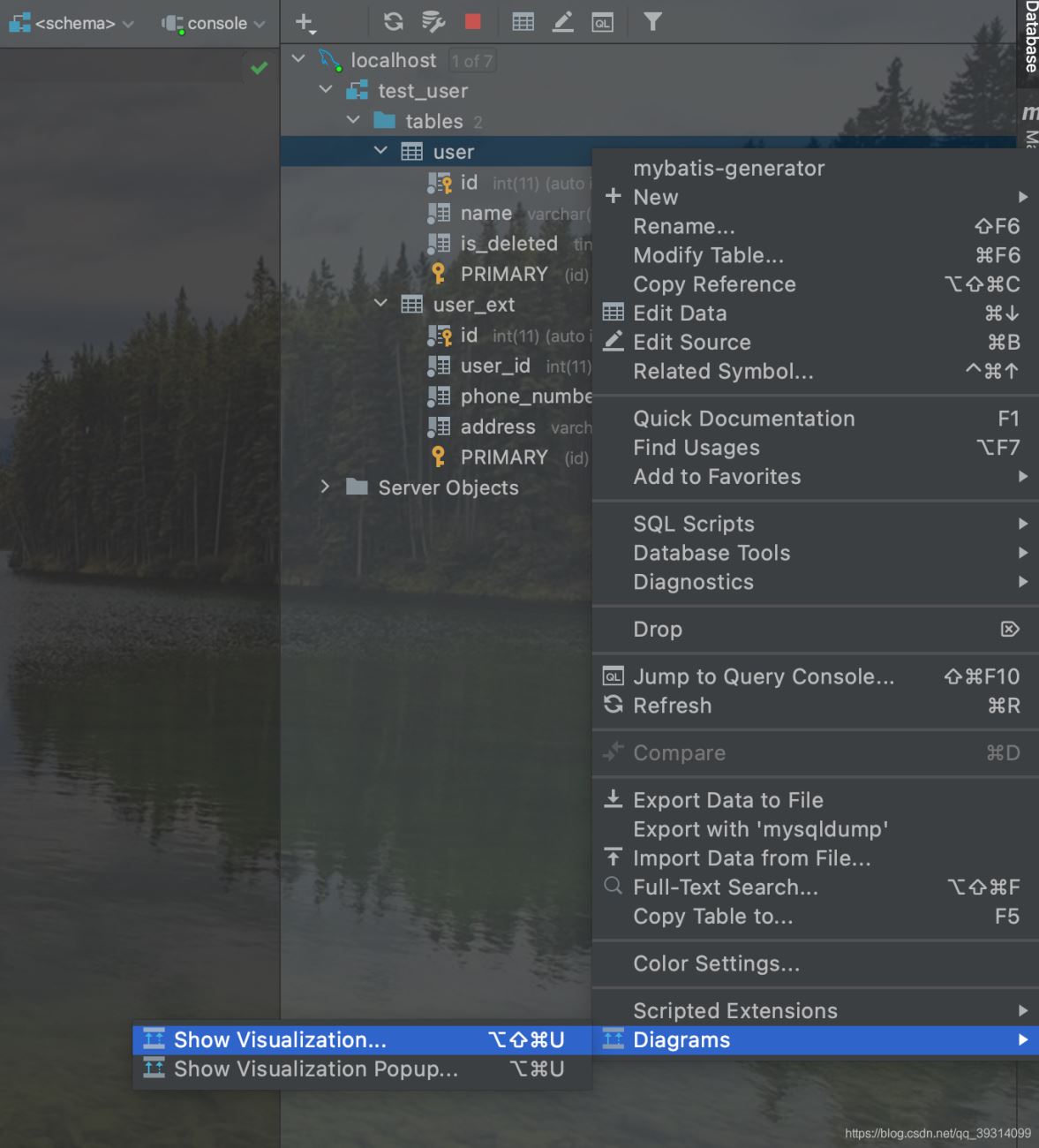 使用idea的database模塊繪制數(shù)據(jù)庫er圖的方法