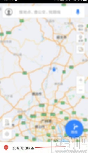 百度地圖app搜索附近商場的方法