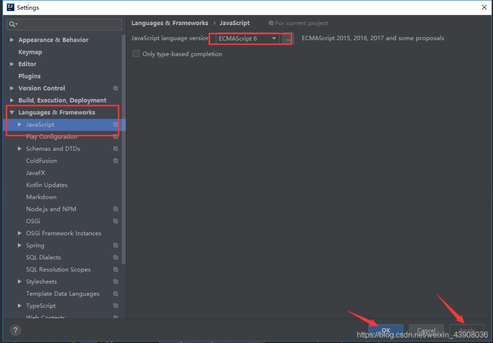 idea 設置支持ES6語法的操作