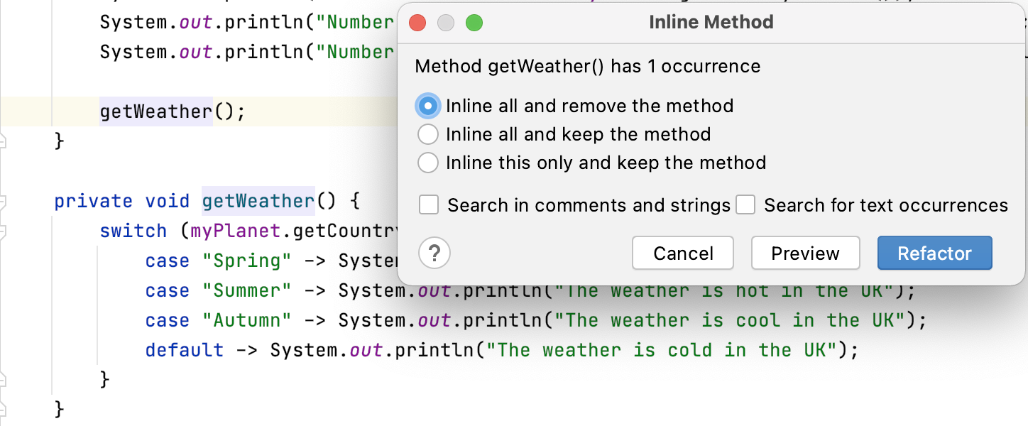 IntelliJ IDEA 2020.3通過(guò)重命名內(nèi)聯(lián)重構(gòu)代碼