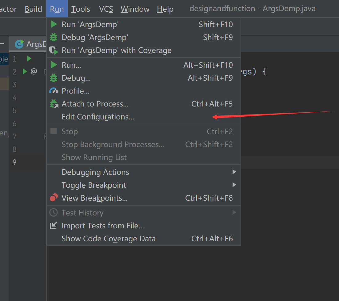 IDEA main主函數如何添加args變量