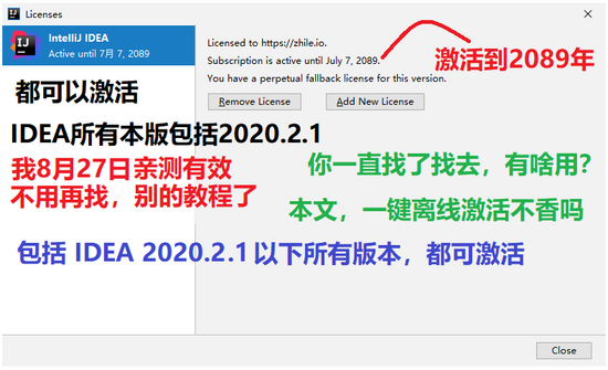 據(jù)說這個是可以擼到2089年的idea2020.2(推薦)