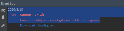 解決idea 拉取代碼出現的 “ Сannot Run Git Cannot identify version of git executable: no response“的問題