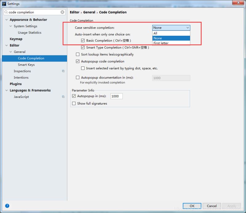 IDEA 2020代碼提示忽略大小寫的問題