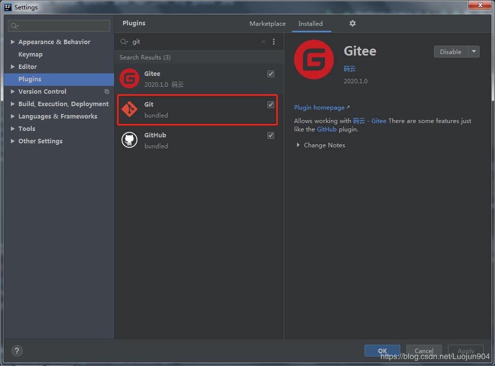 idea2020.1版本git提交項目到github上的方法