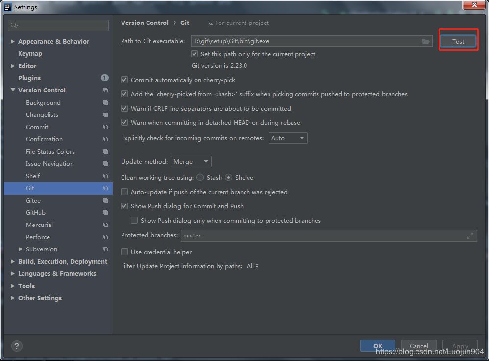idea2020.1版本git提交項目到github上的方法