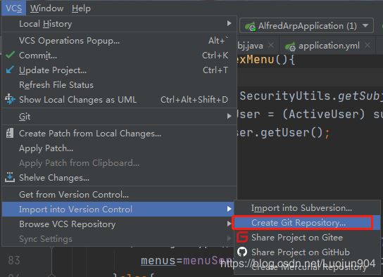 idea2020.1版本git提交項目到github上的方法