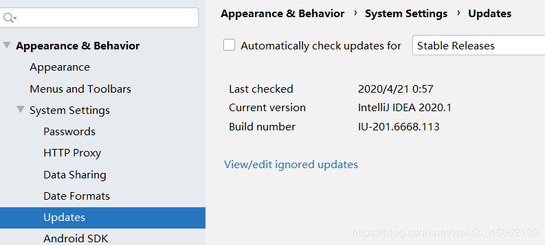 idea2020.1 常用設(shè)置圖文詳解