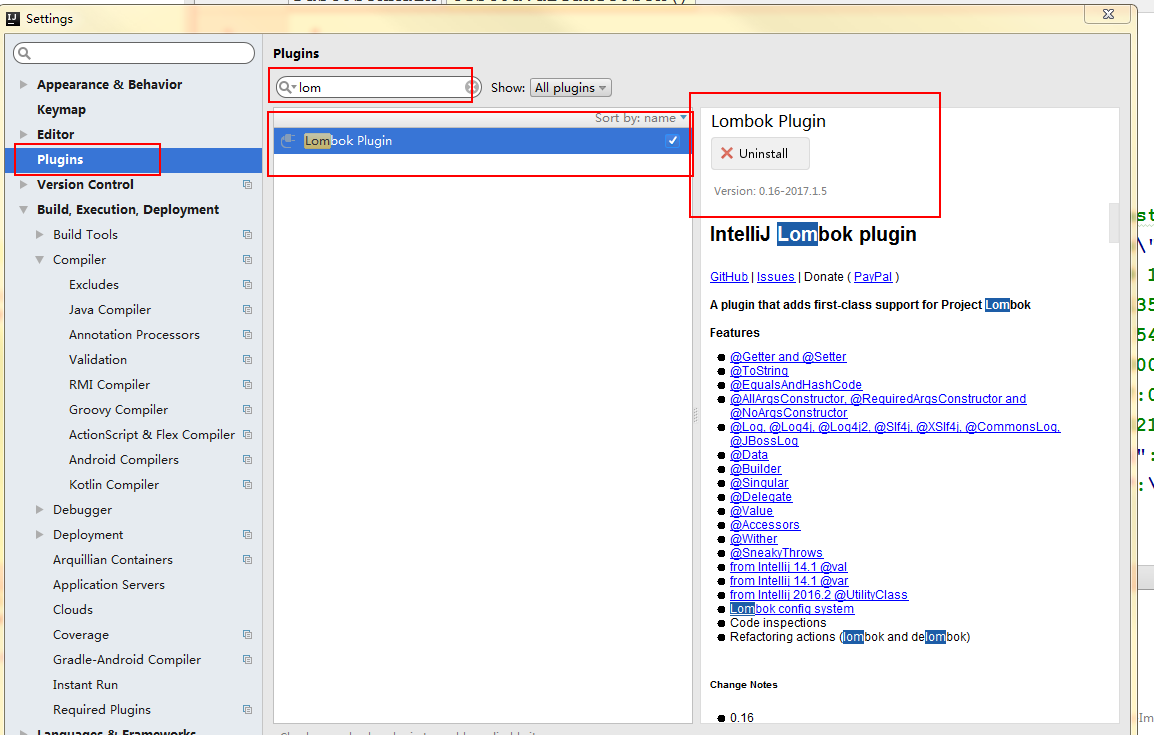 IDEA下lombok安裝及找不到get,set的問題的解決方法