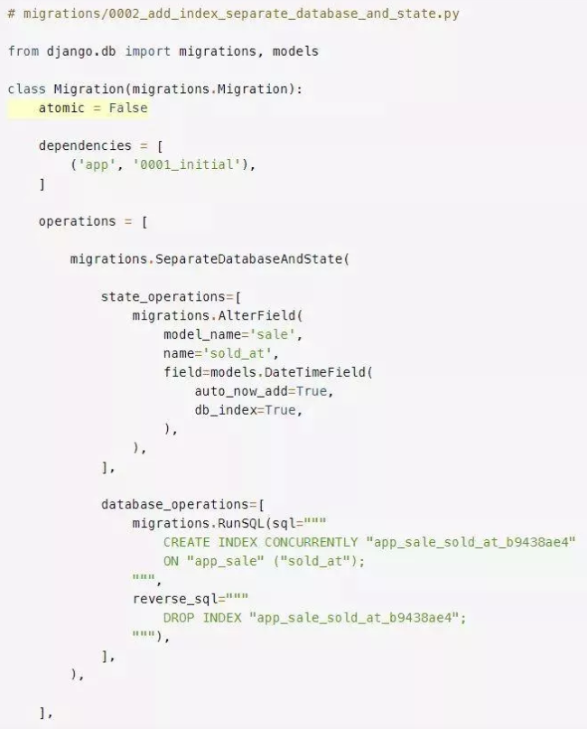 Django如何在不停機的情況下創建索引
