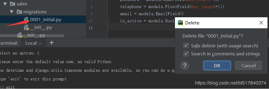 django 解決model中類寫不到數據庫中,數據庫無此字段的問題