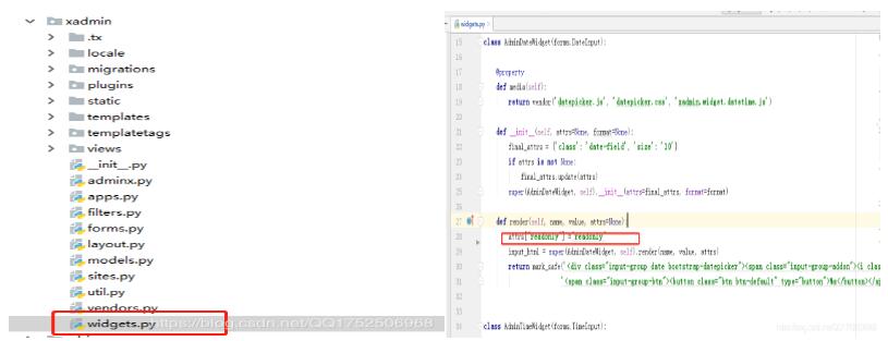 使用Django xadmin 實現(xiàn)修改時間選擇器為不可輸入狀態(tài)