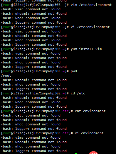 linux - 阿里云centos服務器修改/etc/enviroment重啟后無法執行任何命令