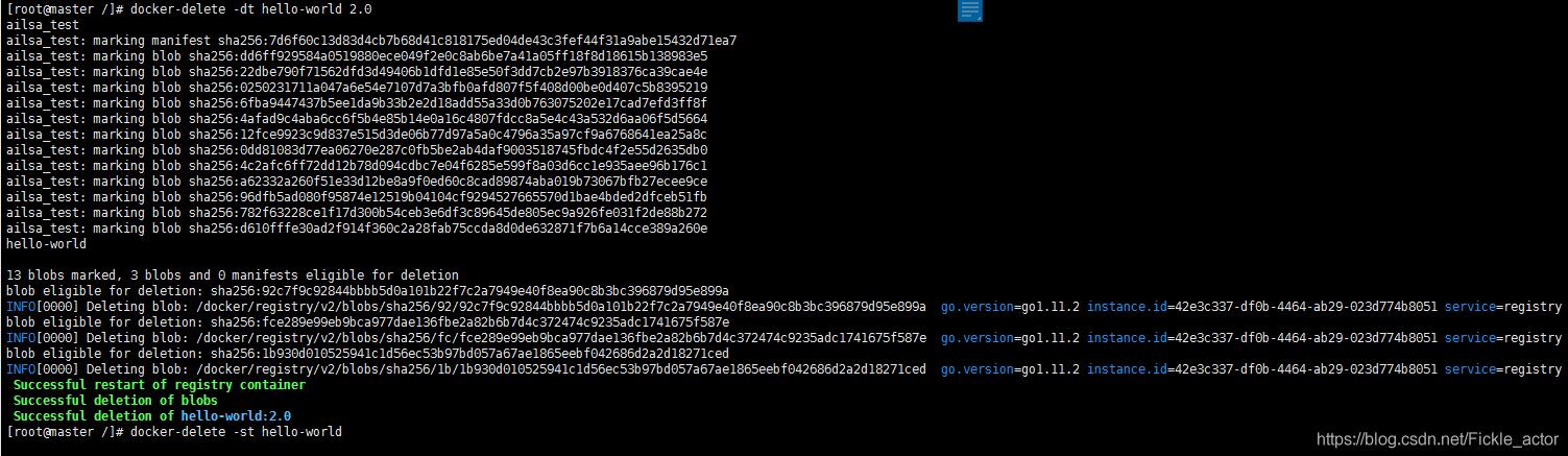 Docker 徹底刪除私有庫鏡像的操作