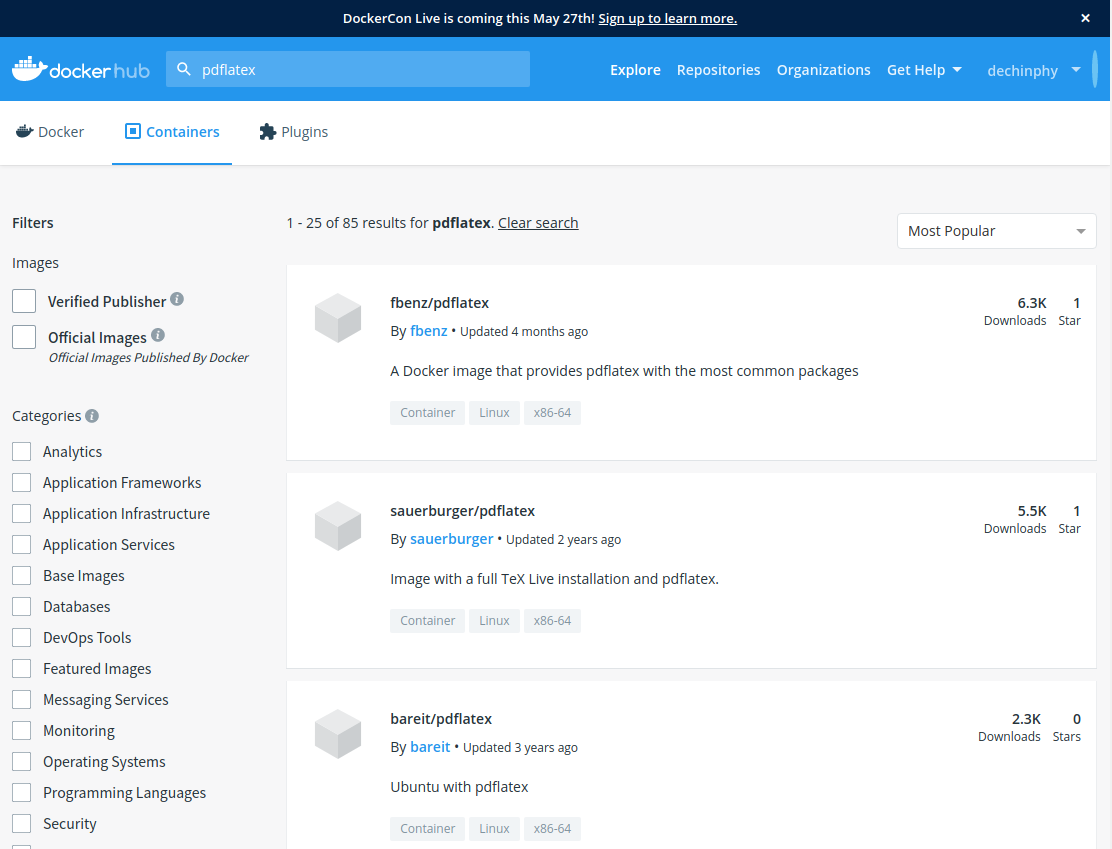 docker的pdflatex環境配置的方法步驟