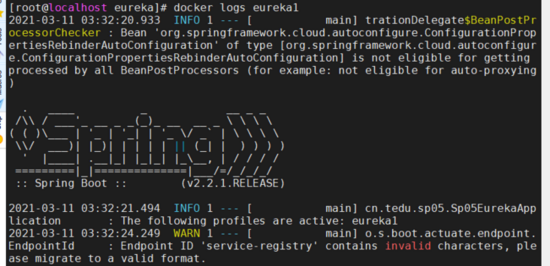 docker 中配置 eureka的方法