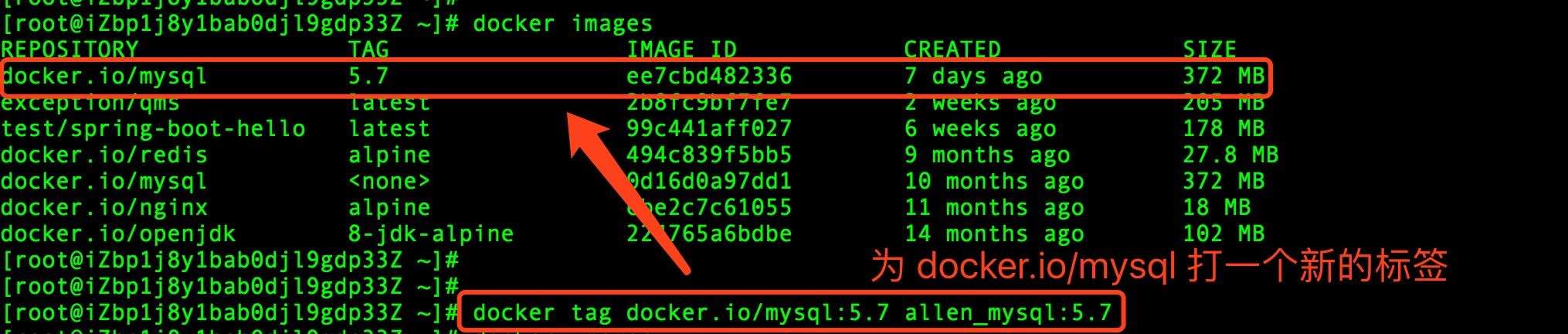 Docker 查看鏡像信息的方法