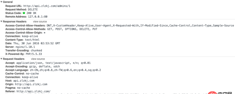Nginx如何進行跨域配置，才能使用DELETE,PUT請求方法