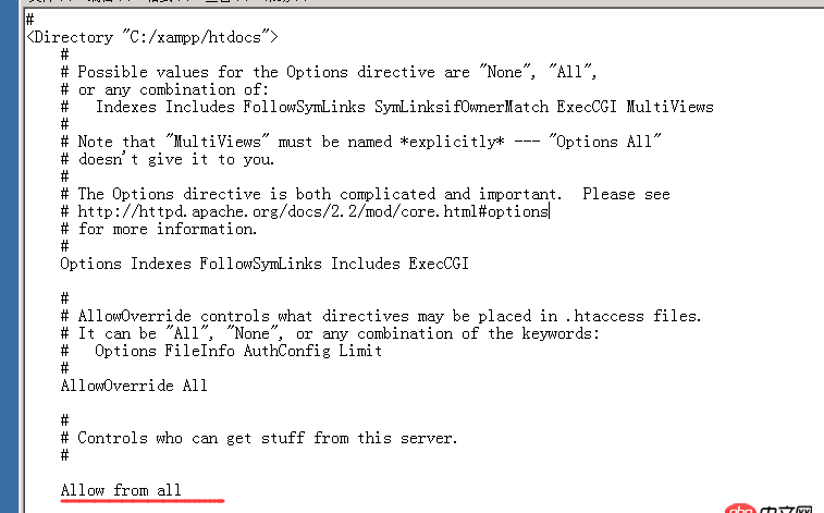 Apache  已經把網站根目錄的改為allow from all了，但是服務器還是不能訪問？