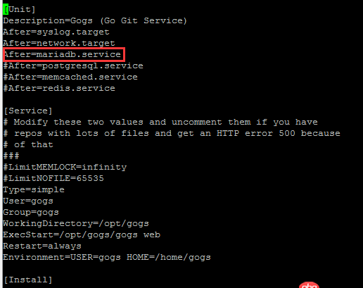 CentOS gogs服務啟動失敗？