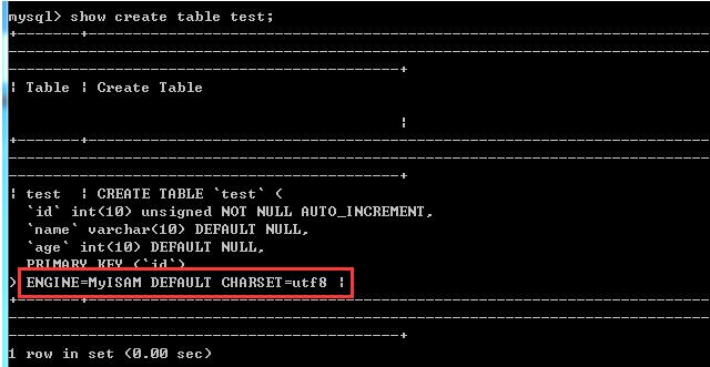 MySQL創建數據表時設定引擎MyISAM/InnoDB操作