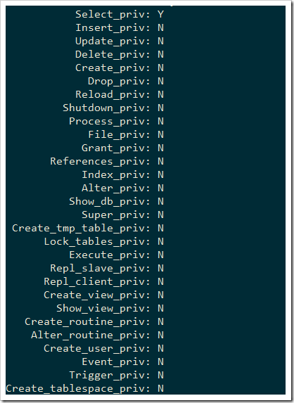 mysql用戶權限管理實例分析