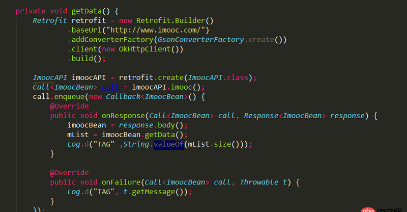 android - Retrofit中call.enquene里的數據和外面的不一樣