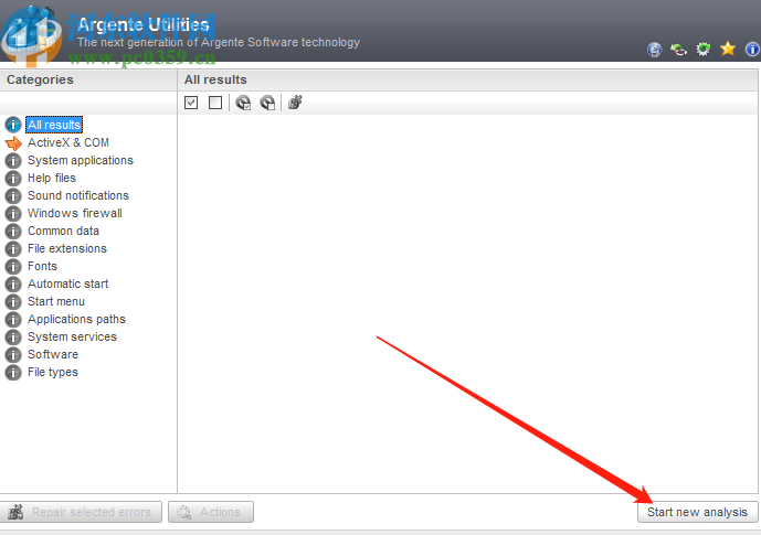 Argente Registry Cleaner掃描清理注冊表的操作方法