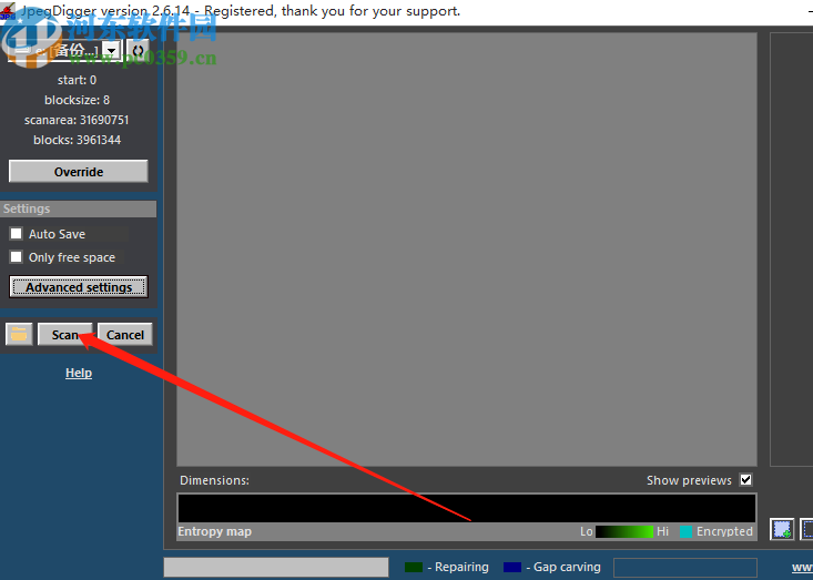 JpegDigger恢復圖片文件的方法步驟