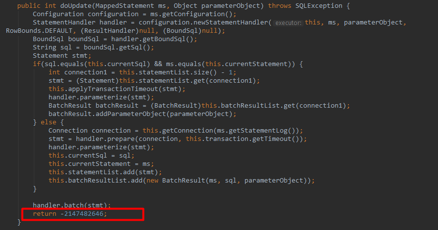 解析Mybatis的insert方法返回數字-2147482646的解決