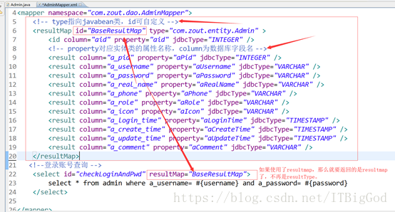 mybatis的mapper.xml中resultMap標(biāo)簽的使用詳解