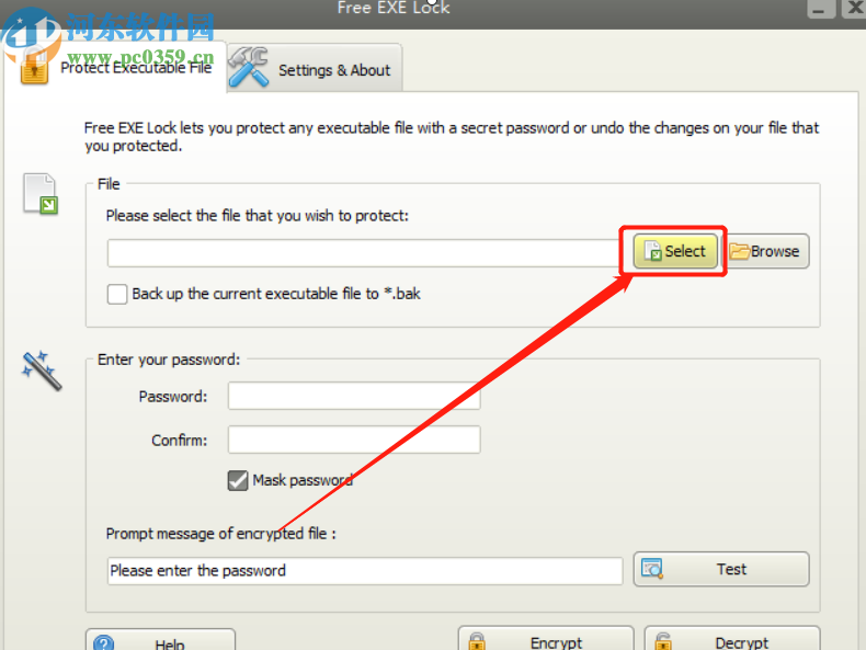 使用Free EXE Lock加密EXE文件的方法