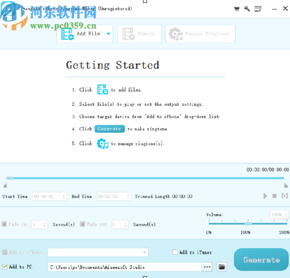 使用Aiseesoft iPhone Ringtone Maker剪切手機鈴聲的方法