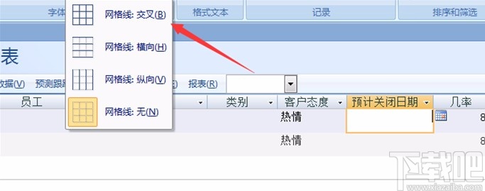 Microsoft Office Access添加網格線的方法