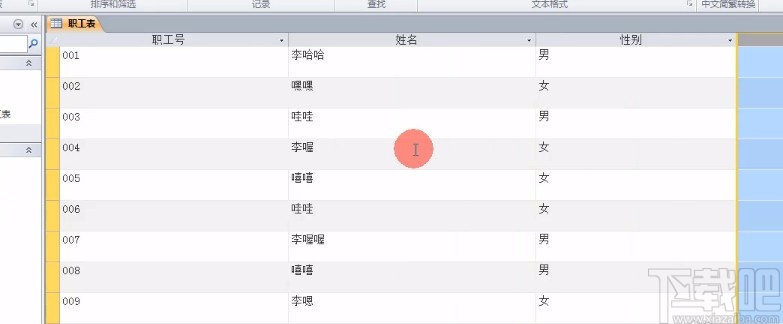 Microsoft Office Access凍結字段的方法