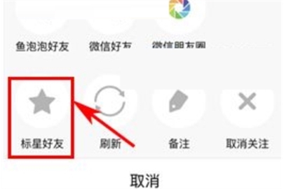 魚泡泡如何設置標星好友