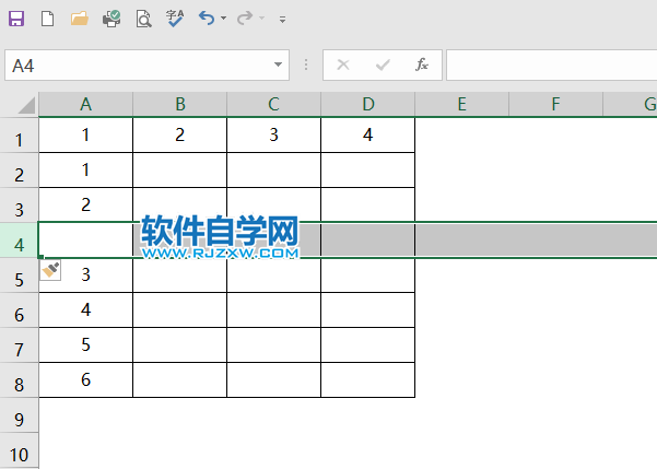 excel2019怎么插入工作表行？