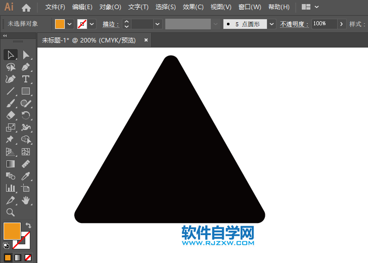 ai怎么繪制十字交叉路牌
