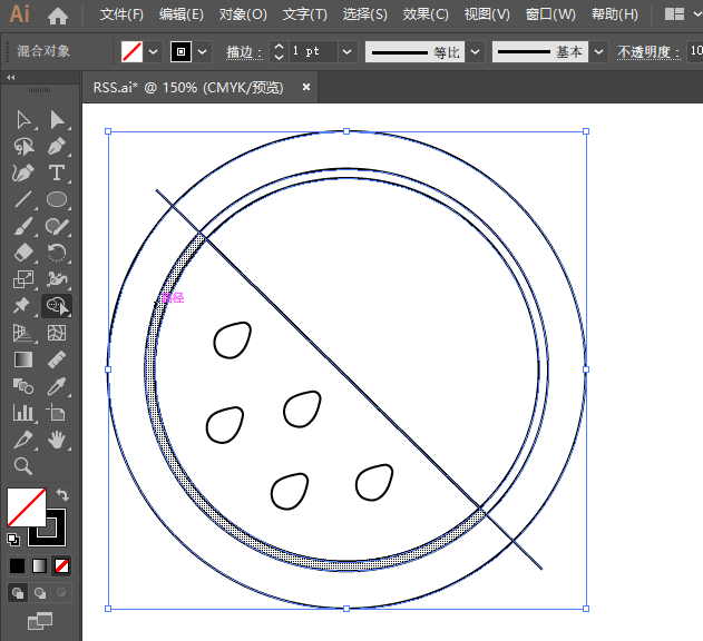 ai繪制西瓜圖標(biāo)的方法