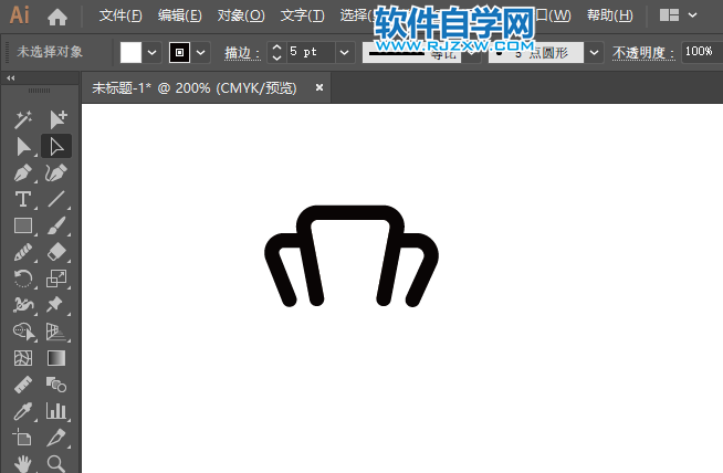 AI怎么繪制一個(gè)福袋的圖標(biāo)的方法
