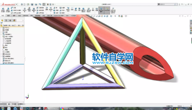 SolidWorks怎么畫一個三角鋼管