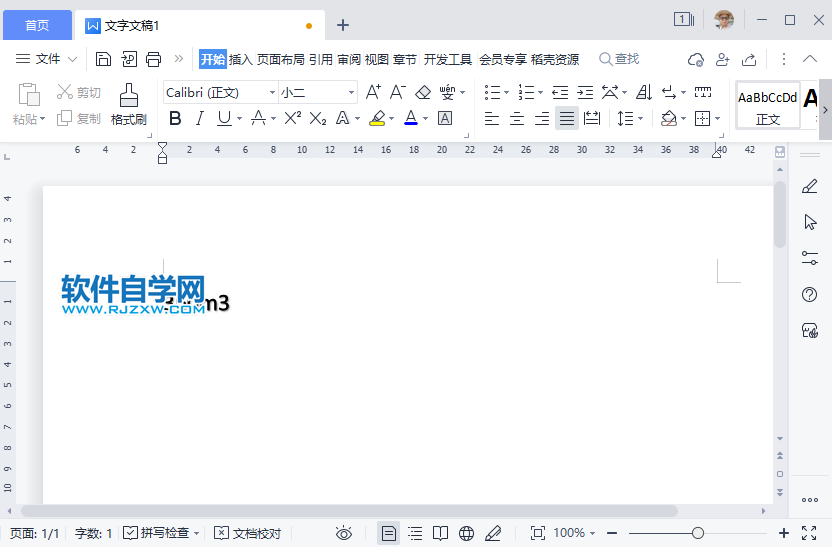 WPS2022怎么在文本行上方創建小字符